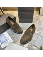 Мужские лоферы Brunello Cucinelli коричневого цвета, артикул 346026