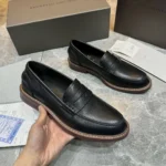 Мужские лоферы Brunello Cucinelli чёрного цвета, артикул 346021 — фото 4