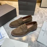 Мужские лоферы Brunello Cucinelli коричневого цвета, артикул 346026 — фото 4
