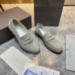 Мужские лоферы Brunello Cucinelli серого цвета, артикул 346025 — фото 3