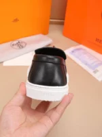 Мужские лоферы Hermes тёмно-синего цвета, артикул 346041 — фото 7