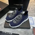 Мужские кроссовки Zegna тёмно-синего цвета, артикул 346031 — фото 4