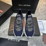 Мужские кроссовки Zegna тёмно-синего цвета, артикул 346031 — фото 2