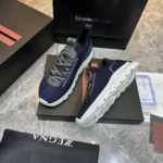 Мужские кроссовки Zegna тёмно-синего цвета, артикул 346031 — фото 6