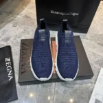 Мужские кроссовки Zegna тёмно-синего цвета, артикул 346036 — фото 2