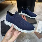 Мужские кроссовки Zegna тёмно-синего цвета, артикул 346036 — фото 5