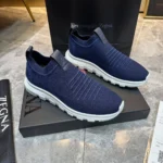 Мужские кроссовки Zegna тёмно-синего цвета, артикул 346036 — фото 3