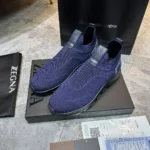Мужские кроссовки Zegna тёмно-синего цвета, артикул 346039 — фото 3