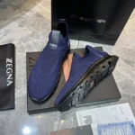 Мужские кроссовки Zegna тёмно-синего цвета, артикул 346039 — фото 5