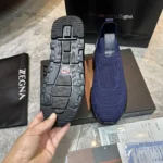 Мужские кроссовки Zegna тёмно-синего цвета, артикул 346039 — фото 8