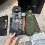 Мужские кроссовки Zegna зелёного цвета, артикул 346040 — фото 9