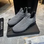 Мужские кроссовки Zegna серого цвета, артикул 346037 — фото 4