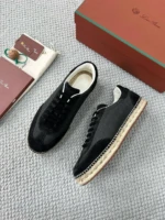 Мужские кеды Loro Piana чёрного цвета, артикул 346254