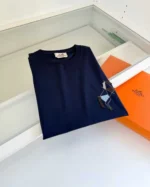 Мужская футболка Hermes тёмно-синего цвета, артикул 344616 — фото 3