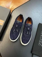 Мужские кеды Zegna тёмно-синего цвета, артикул 343349 — фото 2