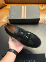 Мужские кеды Zegna чёрного цвета, артикул 343350 — фото 4