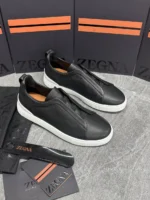 Мужские кеды Zegna чёрного цвета, артикул 344044 — фото 2