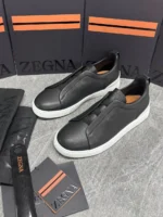Мужские кеды Zegna чёрного цвета, артикул 344044 — фото 3