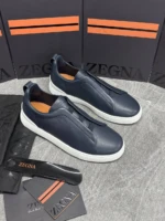 Мужские кеды Zegna синего цвета, артикул 344046 — фото 2
