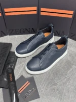 Мужские кеды Zegna синего цвета, артикул 344046 — фото 3