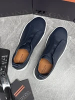 Мужские кеды Zegna синего цвета, артикул 344046 — фото 5