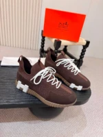 Мужские кроссовки Hermes коричневого цвета, артикул 344157