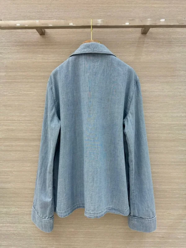 Джинсовая рубашка SAINT LAURENT — фото 2