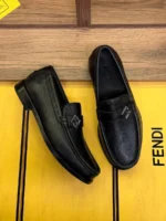Мужские лоферы Fendi чёрного цвета, артикул 344181 — фото 4