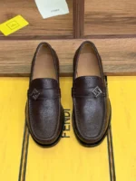 Мужские лоферы Fendi коричневого цвета, артикул 344182 — фото 3
