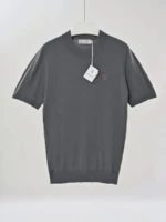 Мужская футболка Brunello Cucinelli серого цвета, артикул 344190