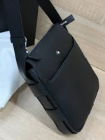 Мужская сумка мессенджер MONTBLANC чёрного цвета, артикул 344206 — фото 3