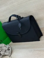 Мужской портфель Bottega Veneta тёмно-синего цвета, артикул 344215 — фото 3
