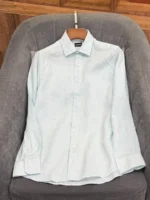 Мужская рубашка Zegna голубого цвета, артикул 344364