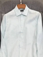 Мужская рубашка Zegna голубого цвета, артикул 344364 — фото 3