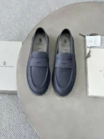 Мужские лоферы Brunello Cucinelli тёмно-синего цвета, артикул 344390 — фото 4