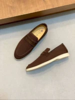 Мужские лоферы Loro Piana коричневого цвета, артикул 344415 — фото 3
