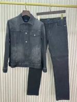 Мужской костюм Kiton чёрного цвета, артикул 344438