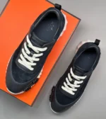 Мужские кроссовки Hermes тёмно-синего цвета, артикул 344459 — фото 4