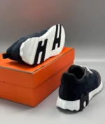 Мужские кроссовки Hermes тёмно-синего цвета, артикул 344459 — фото 5