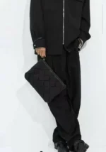 Мужской клатч Bottega Veneta чёрного цвета, артикул 344464 — фото 2