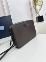 Мужской клатч Prada коричневого цвета, артикул 344477 — фото 3