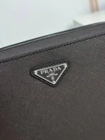 Мужской клатч Prada коричневого цвета, артикул 344477 — фото 8