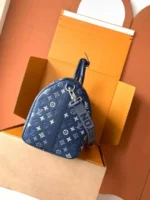 Мужская дорожная сумка Louis Vuitton тёмно-синего цвета, артикул 344489 — фото 5