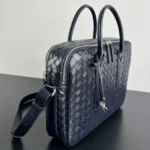 Мужской портфель Bottega Veneta тёмно-синего цвета, артикул 344501 — фото 3