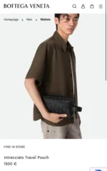 Мужской несессер Bottega Veneta чёрного цвета, артикул 344505 — фото 2