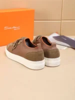 Мужские кеды Santoni коричневого цвета, артикул 344566 — фото 9