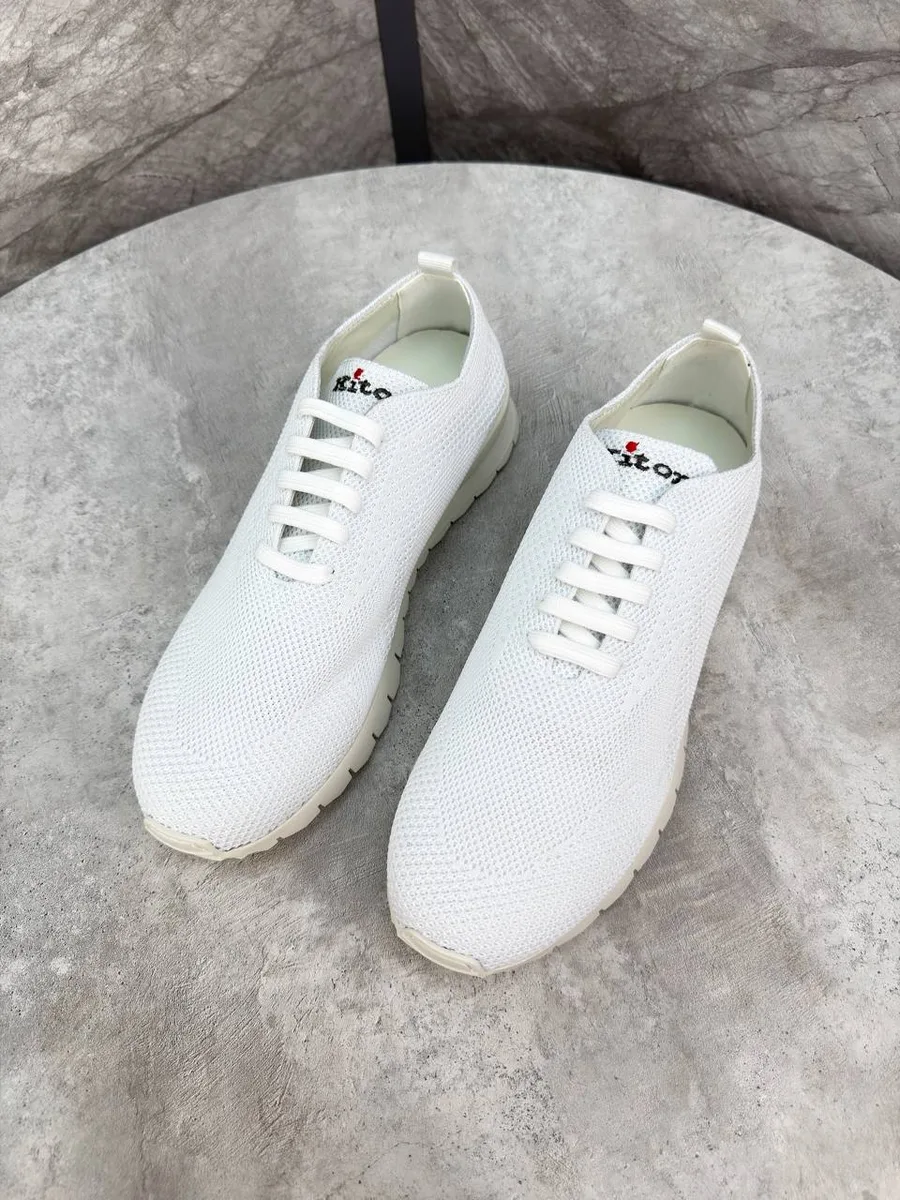 344676_1 Мужские кроссовки Kiton белого цвета, артикул 344676