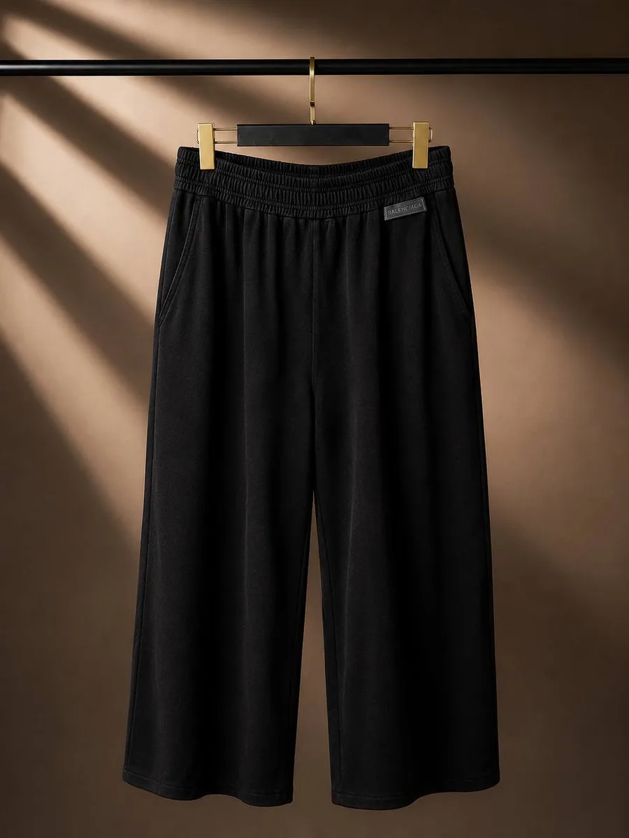 344688_1 Мужские штаны Balenciaga чёрного цвета, артикул 344688