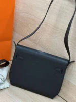 Мужская сумка мессенджер Hermes чёрного цвета, артикул 344721 — фото 3