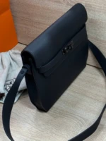 Мужская сумка мессенджер Hermes чёрного цвета, артикул 344722 — фото 5